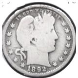1892 BARBER QUARTER G