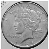 1926 PEACE DOLLAR XF