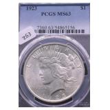 1923 PCGS MS63 PEACE DOLLAR