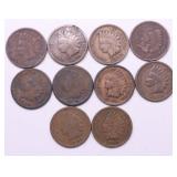 10 INDIAN HEAD CENTS