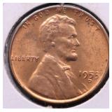 1953 D GEM RED LINCOLN CENT
