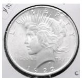 1922 CHOICE BU PEACE DOLLAR