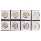 8 CHOICE BU 1964 KENNEDY HALF DOLLARS