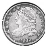 1835 BUST DIME VF PQ