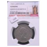 1965 G BRIT NGC GENUINE FLORIN