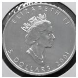 2001 CANADA MAPLE LEAF GEM