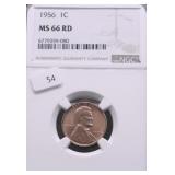 1956 NGC MS66 RED LINCOLN CENT