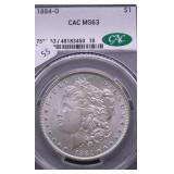 1884 O CAC MS63 MORGAN DOLLAR