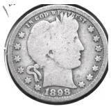 1898 BARBER QUARTER G