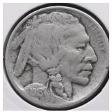 1913 D TYPE 2 BUFFALO NICKEL VF