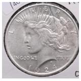 1924 CHOICE BU PEACE DOLLAR