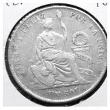 1870 PERU SOL VF