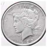 1922 PEACE DOLLAR VF