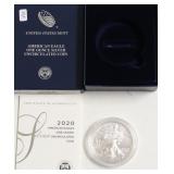 2020 W SILVER EAGLE W BOX PAPERS