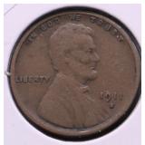 1911 S LINCOLN CENT VF