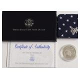 PROOF USO SILVER DOLLAR W BOX PAPERS