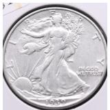 1939 D WALKING HALF DOLLAR XF