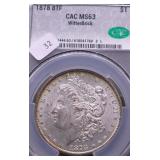 1878 8 TF CAC MS63 MORGAN DOLLAR
