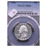 1960 PCGS [F68 WASHINGTON QUARTER