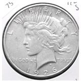1926 S PEACE DOLLAR VF