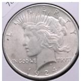 1924 PEACE DOLLAR AU
