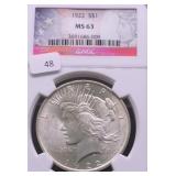 1922 NGC MS63 PEACE DOLLAR