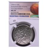 2020 D BASKETBALL NGC MS70 HALF DOLLAR