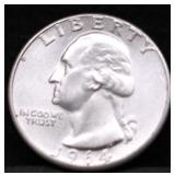 1964 GEM BU WASHINGTON QUARTER