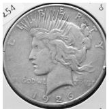 1926 S PEACE DOLLAR VF
