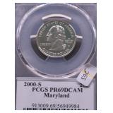 2000 S PCGS PF69DC WASHINGTON QUARTER