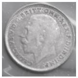 1919 G BRIT SILVER 3 PENCE XF