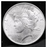 1922 CHOICE BU PEACE DOLLAR