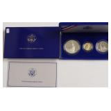 LIBERTY PROOF SILVER DOLLAR & HALF W BOX PAPERS