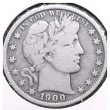 1900 BARBER HALF DOLLAR F