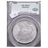 1886 CAC MS63 MORGAN DOLLAR