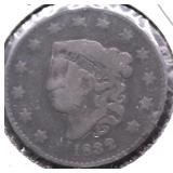 1832 LARGE CENT VG