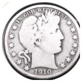 1910 S BARBER HALF DOLLAR G