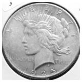 1925 PEACE DOLLAR AU