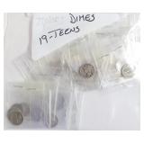 19 SILVER DIMES