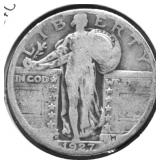 1927 D STANDING QUARTER VG