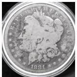 1881 S MORGAN DOLLAR AG