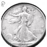 1934 S WALKING HALF DOLLAR XF