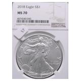 2018 NGC MS70 SILVER EAGLE
