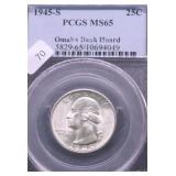1945 S PCGS MS65 WASHINGTON QUARTER