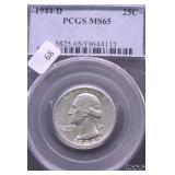 1944 D PCGS MS65 WASHINGTON QUARTER