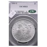 1884 O CAC MS63 MORGAN DOLLAR