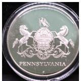 32.9 GRAMS SILVER PENNSYLVANIA STATE SEAL