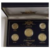1999 24 K PLATED COIN SET W BOX