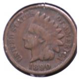 1890 INDIAN HEAD CENT VF