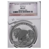 2014 P NGC MS69 AUSTRALIA KOALA